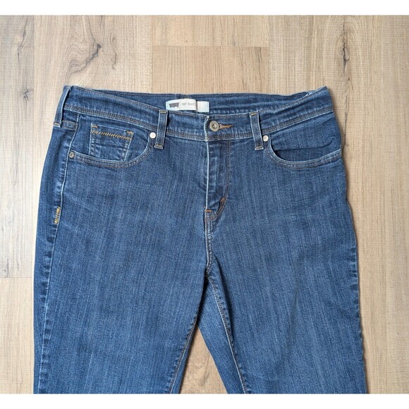 Levi's 515 Bootcut Jeans Size 10 Short Dark Blue Stretch Flap Pockets Women's - Picture 3 of 9